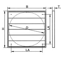 Motor-driven shutter cover flap CasaFan MVK in various sizes